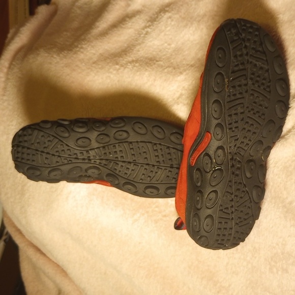 Merrell Womens Jungle Moc Sunset Red Suede Slip On Shoes - Size 7 - Picture 3 of 8
